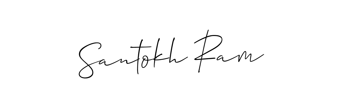 Also we have Santokh Ram name is the best signature style. Create professional handwritten signature collection using Allison_Script autograph style. Santokh Ram signature style 2 images and pictures png