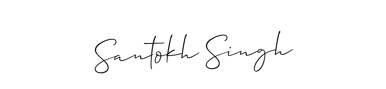 Also we have Santokh Singh name is the best signature style. Create professional handwritten signature collection using Allison_Script autograph style. Santokh Singh signature style 2 images and pictures png