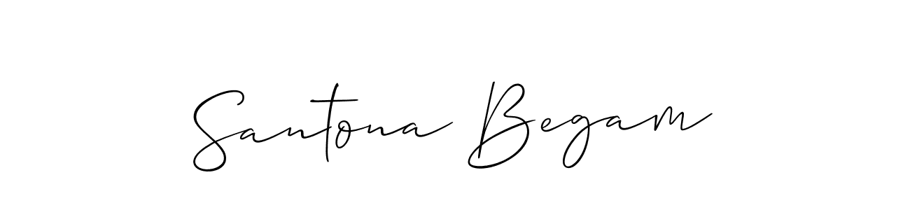 How to Draw Santona Begam signature style? Allison_Script is a latest design signature styles for name Santona Begam. Santona Begam signature style 2 images and pictures png