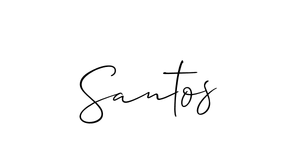 Santos stylish signature style. Best Handwritten Sign (Allison_Script) for my name. Handwritten Signature Collection Ideas for my name Santos. Santos signature style 2 images and pictures png