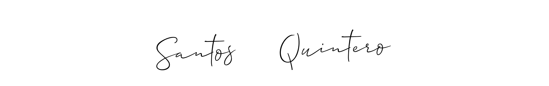 Use a signature maker to create a handwritten signature online. With this signature software, you can design (Allison_Script) your own signature for name Santos     Quintero. Santos     Quintero signature style 2 images and pictures png