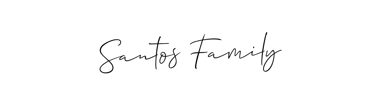 How to make Santos Family signature? Allison_Script is a professional autograph style. Create handwritten signature for Santos Family name. Santos Family signature style 2 images and pictures png