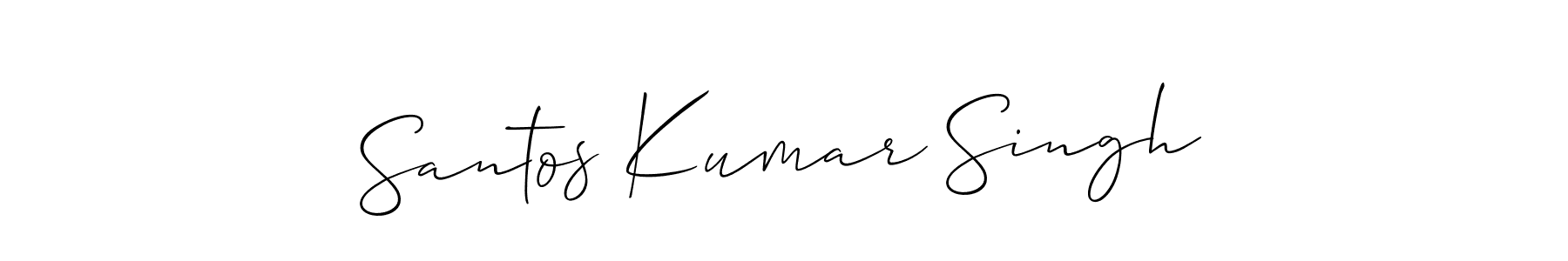How to Draw Santos Kumar Singh signature style? Allison_Script is a latest design signature styles for name Santos Kumar Singh. Santos Kumar Singh signature style 2 images and pictures png