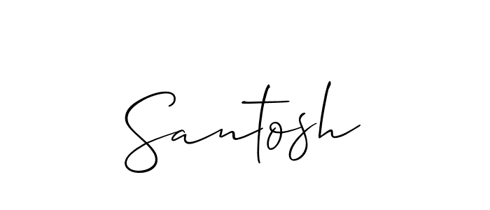 if you are searching for the best signature style for your name Santosh. so please give up your signature search. here we have designed multiple signature styles  using Allison_Script. Santosh signature style 2 images and pictures png