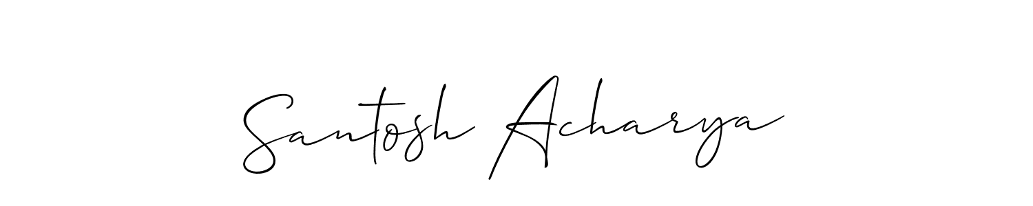 Make a beautiful signature design for name Santosh Acharya. With this signature (Allison_Script) style, you can create a handwritten signature for free. Santosh Acharya signature style 2 images and pictures png