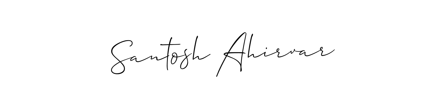 Use a signature maker to create a handwritten signature online. With this signature software, you can design (Allison_Script) your own signature for name Santosh Ahirvar. Santosh Ahirvar signature style 2 images and pictures png