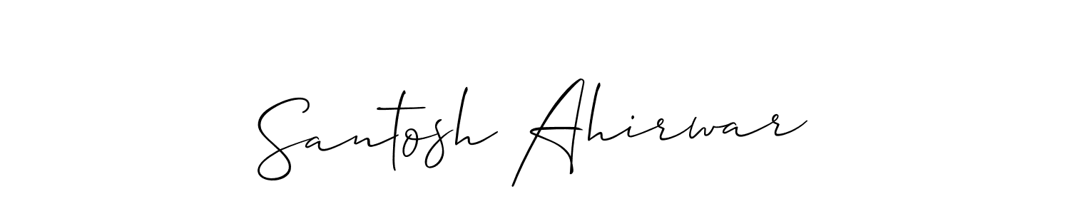 Make a short Santosh Ahirwar signature style. Manage your documents anywhere anytime using Allison_Script. Create and add eSignatures, submit forms, share and send files easily. Santosh Ahirwar signature style 2 images and pictures png