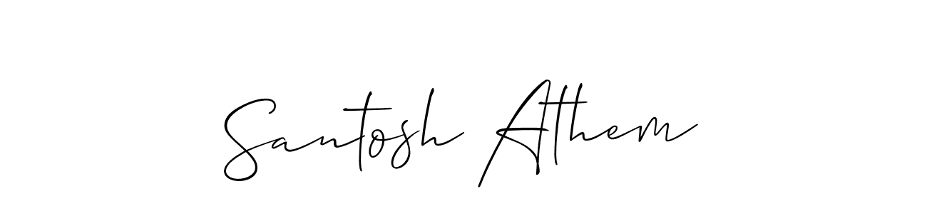 How to Draw Santosh Athem signature style? Allison_Script is a latest design signature styles for name Santosh Athem. Santosh Athem signature style 2 images and pictures png