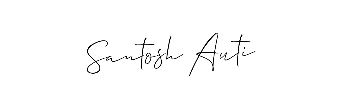 It looks lik you need a new signature style for name Santosh Auti. Design unique handwritten (Allison_Script) signature with our free signature maker in just a few clicks. Santosh Auti signature style 2 images and pictures png