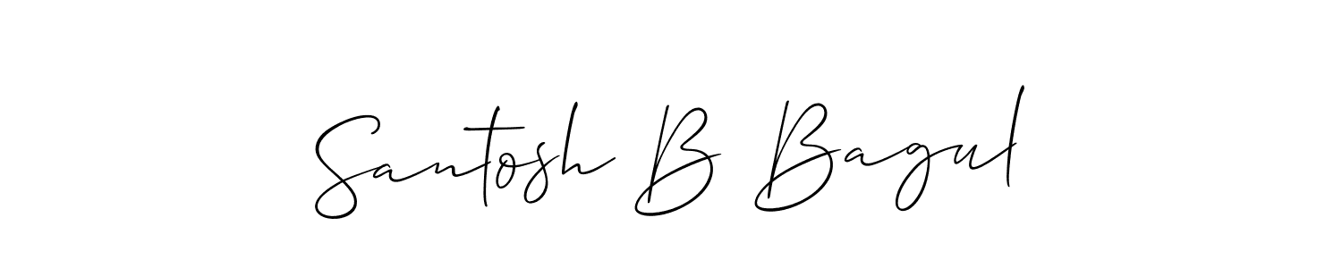 Allison_Script is a professional signature style that is perfect for those who want to add a touch of class to their signature. It is also a great choice for those who want to make their signature more unique. Get Santosh B Bagul name to fancy signature for free. Santosh B Bagul signature style 2 images and pictures png