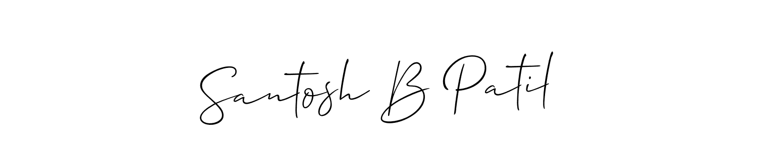 Design your own signature with our free online signature maker. With this signature software, you can create a handwritten (Allison_Script) signature for name Santosh B Patil. Santosh B Patil signature style 2 images and pictures png