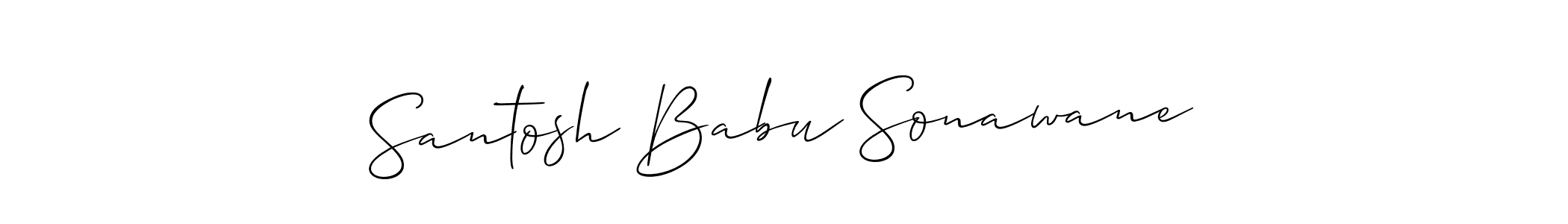 Design your own signature with our free online signature maker. With this signature software, you can create a handwritten (Allison_Script) signature for name Santosh Babu Sonawane. Santosh Babu Sonawane signature style 2 images and pictures png