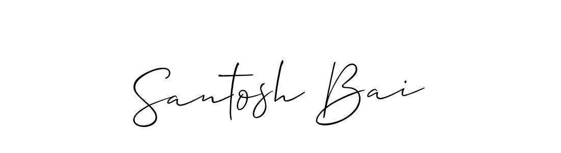 Also You can easily find your signature by using the search form. We will create Santosh Bai name handwritten signature images for you free of cost using Allison_Script sign style. Santosh Bai signature style 2 images and pictures png