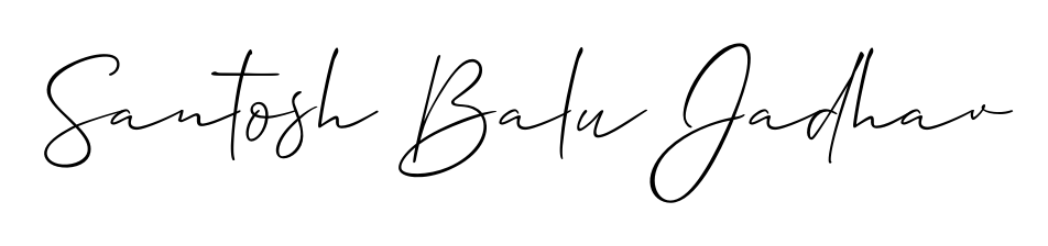 You should practise on your own different ways (Allison_Script) to write your name (Santosh Balu Jadhav) in signature. Don't let someone else do it for you. Santosh Balu Jadhav signature style 2 images and pictures png