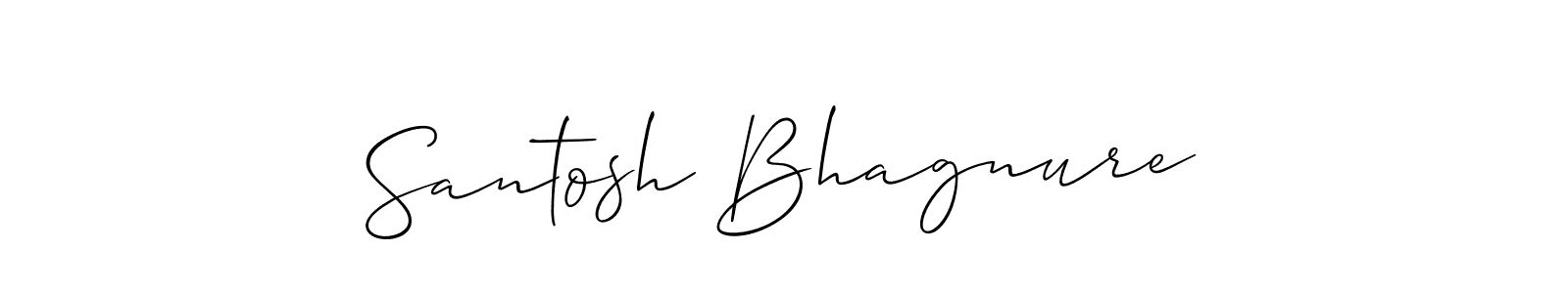 How to Draw Santosh Bhagnure signature style? Allison_Script is a latest design signature styles for name Santosh Bhagnure. Santosh Bhagnure signature style 2 images and pictures png