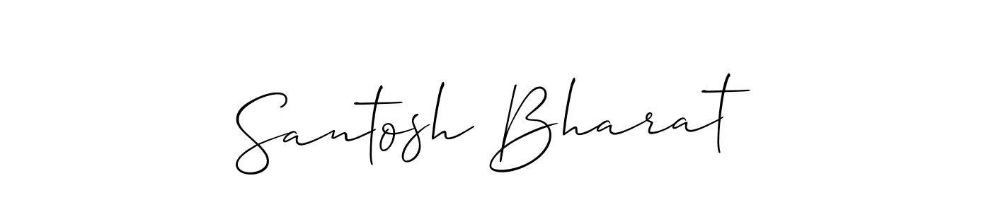 How to make Santosh Bharat name signature. Use Allison_Script style for creating short signs online. This is the latest handwritten sign. Santosh Bharat signature style 2 images and pictures png