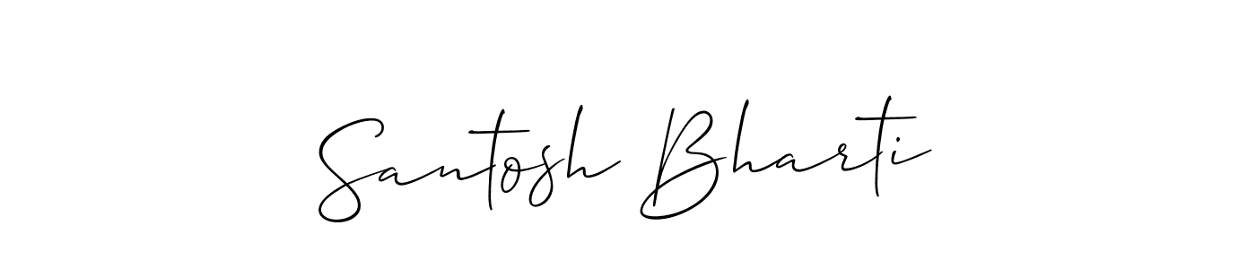 Make a beautiful signature design for name Santosh Bharti. With this signature (Allison_Script) style, you can create a handwritten signature for free. Santosh Bharti signature style 2 images and pictures png