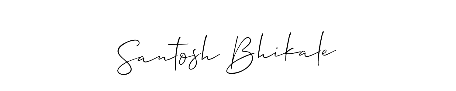 Make a beautiful signature design for name Santosh Bhikale. With this signature (Allison_Script) style, you can create a handwritten signature for free. Santosh Bhikale signature style 2 images and pictures png