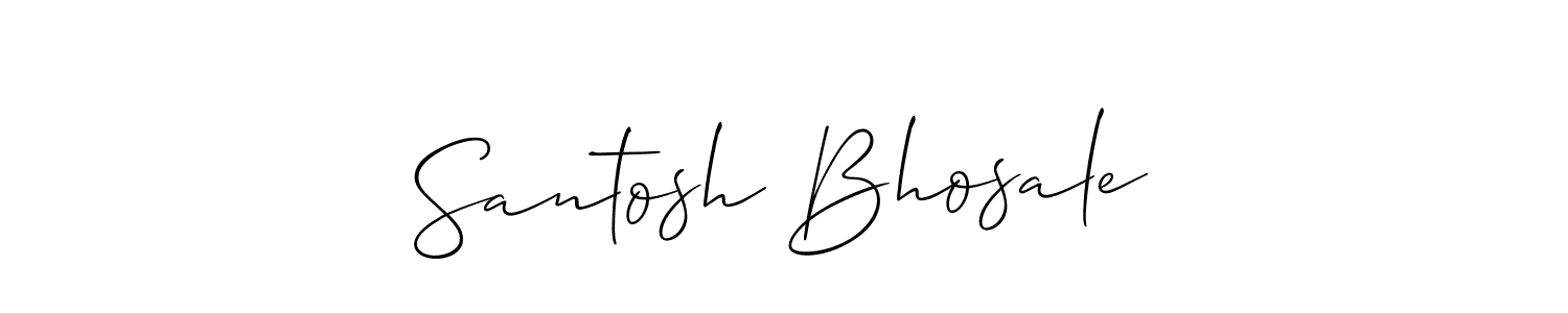 Similarly Allison_Script is the best handwritten signature design. Signature creator online .You can use it as an online autograph creator for name Santosh Bhosale. Santosh Bhosale signature style 2 images and pictures png