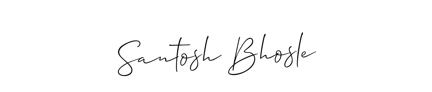 It looks lik you need a new signature style for name Santosh Bhosle. Design unique handwritten (Allison_Script) signature with our free signature maker in just a few clicks. Santosh Bhosle signature style 2 images and pictures png