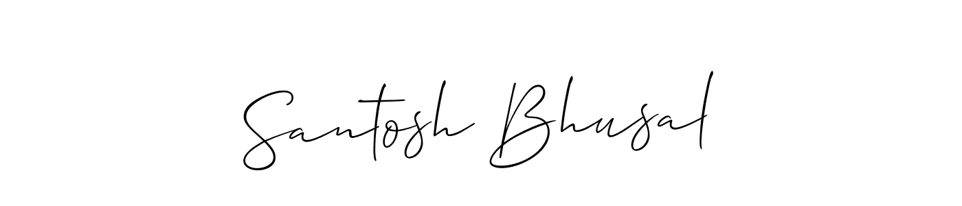 Use a signature maker to create a handwritten signature online. With this signature software, you can design (Allison_Script) your own signature for name Santosh Bhusal. Santosh Bhusal signature style 2 images and pictures png