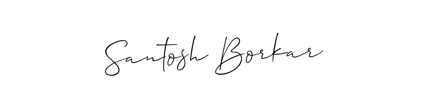 Create a beautiful signature design for name Santosh Borkar. With this signature (Allison_Script) fonts, you can make a handwritten signature for free. Santosh Borkar signature style 2 images and pictures png