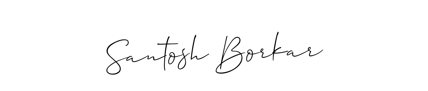 Santosh Borkar stylish signature style. Best Handwritten Sign (Allison_Script) for my name. Handwritten Signature Collection Ideas for my name Santosh Borkar. Santosh Borkar signature style 2 images and pictures png