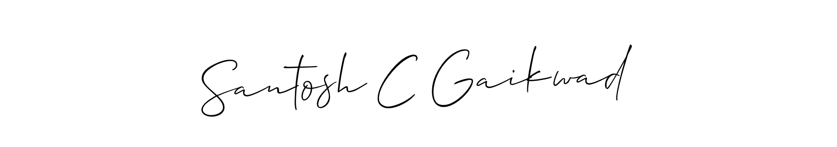 Make a beautiful signature design for name Santosh C Gaikwad. With this signature (Allison_Script) style, you can create a handwritten signature for free. Santosh C Gaikwad signature style 2 images and pictures png