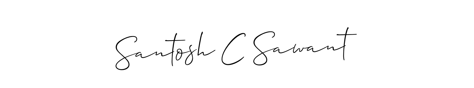 Create a beautiful signature design for name Santosh C Sawant. With this signature (Allison_Script) fonts, you can make a handwritten signature for free. Santosh C Sawant signature style 2 images and pictures png