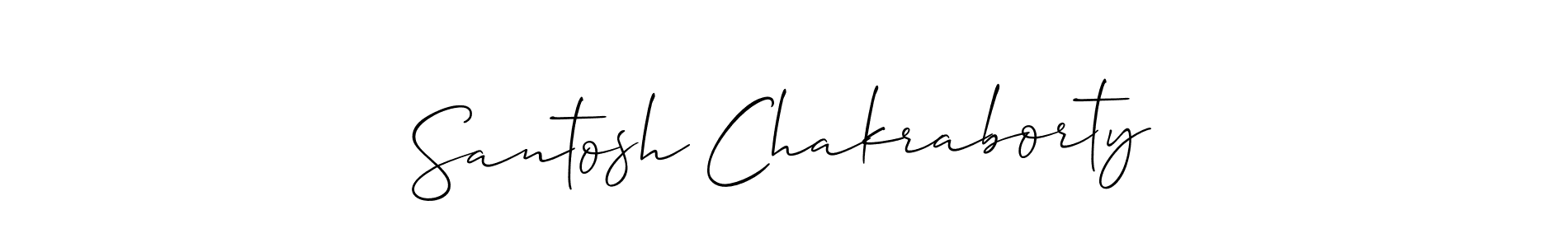 You should practise on your own different ways (Allison_Script) to write your name (Santosh Chakraborty) in signature. don't let someone else do it for you. Santosh Chakraborty signature style 2 images and pictures png