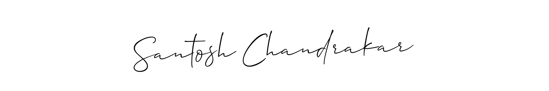 How to make Santosh Chandrakar signature? Allison_Script is a professional autograph style. Create handwritten signature for Santosh Chandrakar name. Santosh Chandrakar signature style 2 images and pictures png