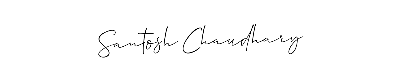 Create a beautiful signature design for name Santosh Chaudhary. With this signature (Allison_Script) fonts, you can make a handwritten signature for free. Santosh Chaudhary signature style 2 images and pictures png