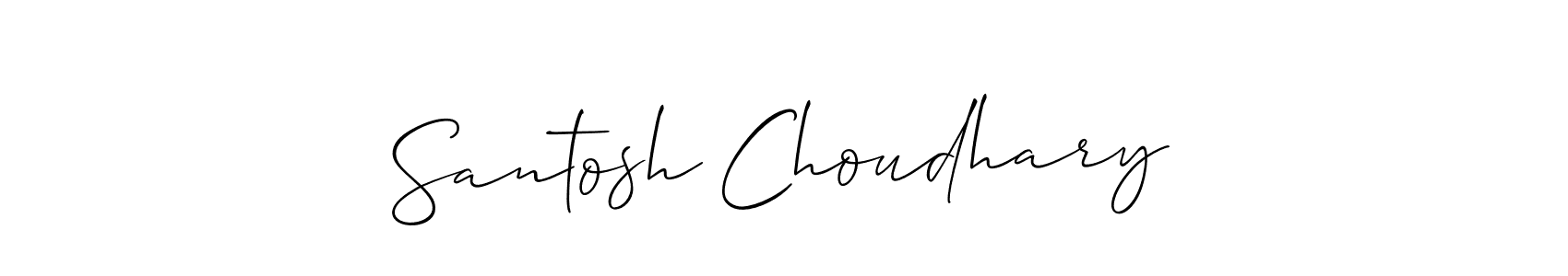 Use a signature maker to create a handwritten signature online. With this signature software, you can design (Allison_Script) your own signature for name Santosh Choudhary. Santosh Choudhary signature style 2 images and pictures png