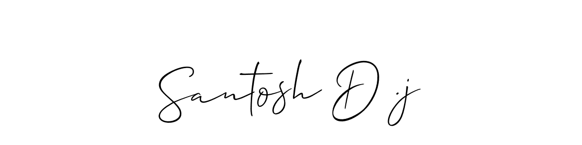 The best way (Allison_Script) to make a short signature is to pick only two or three words in your name. The name Santosh D .j include a total of six letters. For converting this name. Santosh D .j signature style 2 images and pictures png