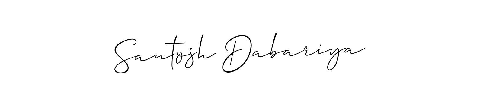 You can use this online signature creator to create a handwritten signature for the name Santosh Dabariya. This is the best online autograph maker. Santosh Dabariya signature style 2 images and pictures png