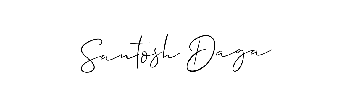 Make a beautiful signature design for name Santosh Daga. With this signature (Allison_Script) style, you can create a handwritten signature for free. Santosh Daga signature style 2 images and pictures png