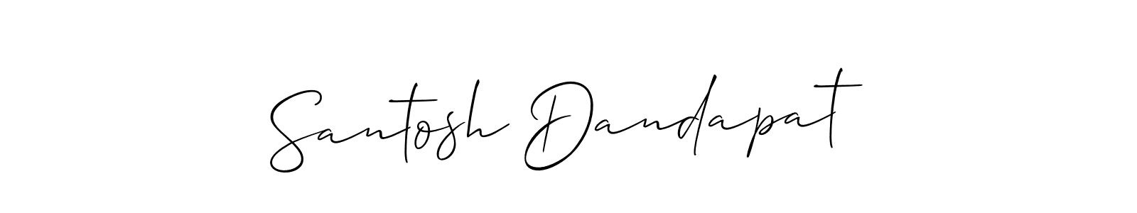 The best way (Allison_Script) to make a short signature is to pick only two or three words in your name. The name Santosh Dandapat include a total of six letters. For converting this name. Santosh Dandapat signature style 2 images and pictures png