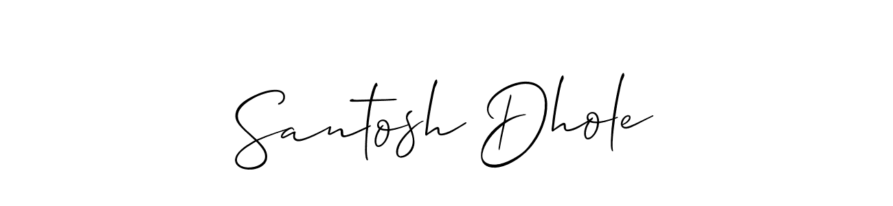 Make a beautiful signature design for name Santosh Dhole. With this signature (Allison_Script) style, you can create a handwritten signature for free. Santosh Dhole signature style 2 images and pictures png