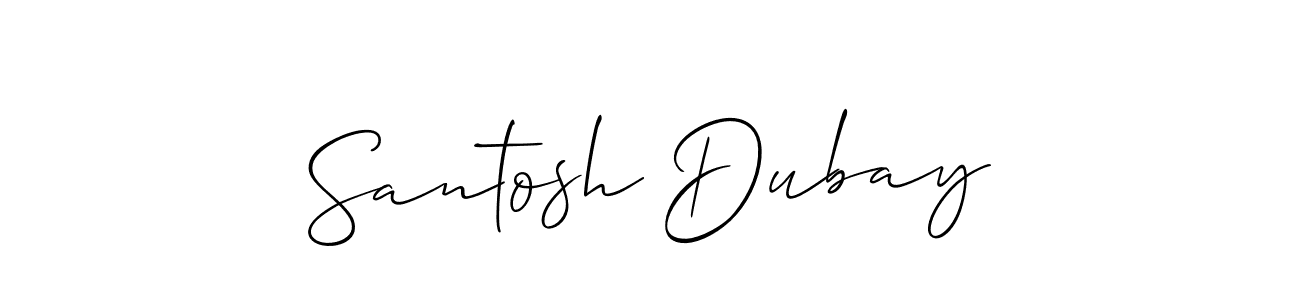 How to make Santosh Dubay signature? Allison_Script is a professional autograph style. Create handwritten signature for Santosh Dubay name. Santosh Dubay signature style 2 images and pictures png