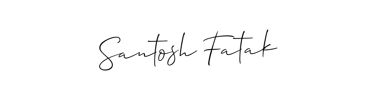 Here are the top 10 professional signature styles for the name Santosh Fatak. These are the best autograph styles you can use for your name. Santosh Fatak signature style 2 images and pictures png