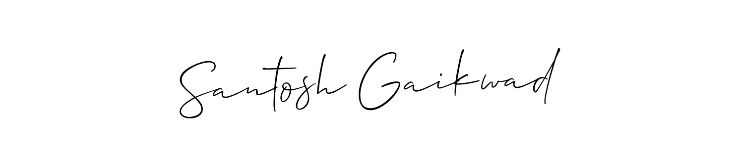 Create a beautiful signature design for name Santosh Gaikwad. With this signature (Allison_Script) fonts, you can make a handwritten signature for free. Santosh Gaikwad signature style 2 images and pictures png