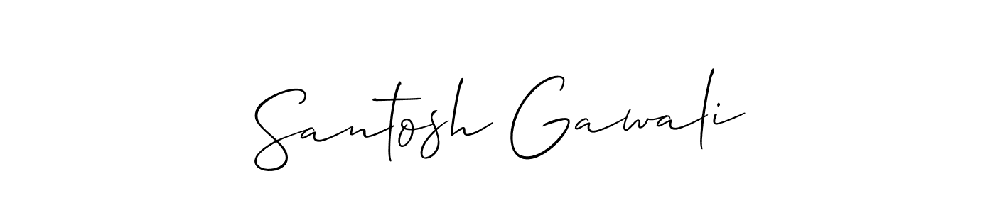 Santosh Gawali stylish signature style. Best Handwritten Sign (Allison_Script) for my name. Handwritten Signature Collection Ideas for my name Santosh Gawali. Santosh Gawali signature style 2 images and pictures png