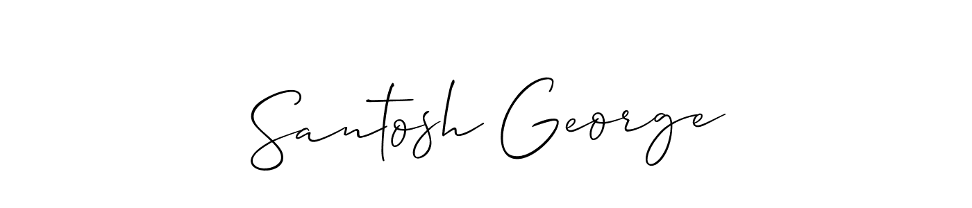 Check out images of Autograph of Santosh George name. Actor Santosh George Signature Style. Allison_Script is a professional sign style online. Santosh George signature style 2 images and pictures png