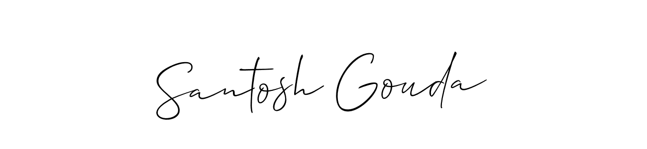 How to make Santosh Gouda name signature. Use Allison_Script style for creating short signs online. This is the latest handwritten sign. Santosh Gouda signature style 2 images and pictures png