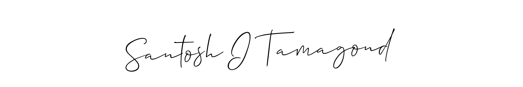 Also we have Santosh I Tamagond name is the best signature style. Create professional handwritten signature collection using Allison_Script autograph style. Santosh I Tamagond signature style 2 images and pictures png