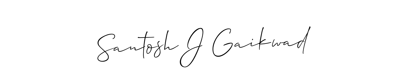 How to make Santosh J Gaikwad signature? Allison_Script is a professional autograph style. Create handwritten signature for Santosh J Gaikwad name. Santosh J Gaikwad signature style 2 images and pictures png