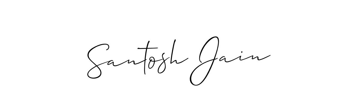 Create a beautiful signature design for name Santosh Jain. With this signature (Allison_Script) fonts, you can make a handwritten signature for free. Santosh Jain signature style 2 images and pictures png