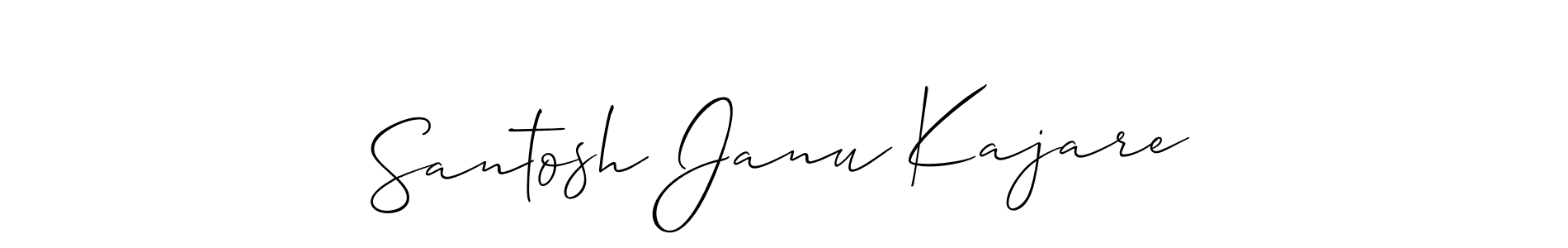 Also we have Santosh Janu Kajare name is the best signature style. Create professional handwritten signature collection using Allison_Script autograph style. Santosh Janu Kajare signature style 2 images and pictures png