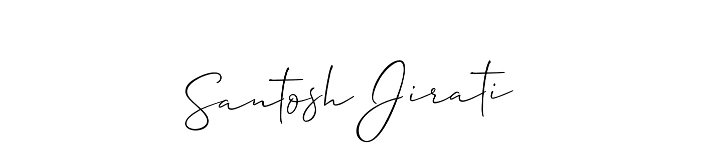 Create a beautiful signature design for name Santosh Jirati. With this signature (Allison_Script) fonts, you can make a handwritten signature for free. Santosh Jirati signature style 2 images and pictures png