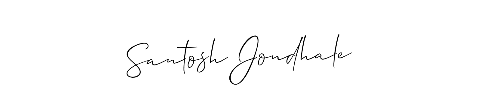 How to Draw Santosh Jondhale signature style? Allison_Script is a latest design signature styles for name Santosh Jondhale. Santosh Jondhale signature style 2 images and pictures png